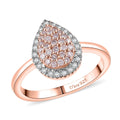 D’Joy Natural White and Pink Diamond Ring in 18K Vermeil RG Over Sterling Silver (Size 10.0) 0.50 ctw - Sticky add to cart bar