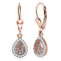 D'Joy Natural Pink and White Diamond 0.50 ctw Tear of Joy Earrings in 18K Vermeil Rose Gold Over Sterling Silver - Sticky add to cart bar