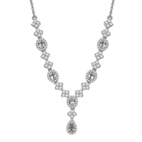 D'Joy Narsipatnam Alexandrite and White Zircon 2.85 ctw Mystic Flow Necklace 18 Inches in Rhodium Over Sterling Silve