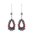 Santa Fe Style Multi Gemstone 12.00 ctw Rainbow Earrings in Sterling Silver - Sticky add to cart bar