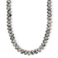 Karis Green Kiwi Jasper Beaded 305.00 ctw Necklace 18 Inches in Platinum Bond - Sticky add to cart bar