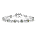 D'Joy Narsipatnam Alexandrite and White Zircon 5.25 ctw Mystic Flow Bracelet in Rhodium Over Sterling Silver (6.50 In) - Sticky add to cart bar