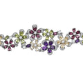 GP Italian Garden Collection Multi Gemstone 22.80 ctw Bracelet in Rhodium Over Sterling Silver (7.25 In) - Sticky add to cart bar