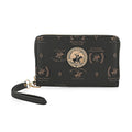 Beverly Hills Polo Club Black Logo Pattern Vegan Leather Wallet - Sticky add to cart bar
