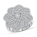 D'Joy Blue Diamond 1.50 ctw Ring in Rhodium Over Sterling Silver (Size 6.0) - Sticky add to cart bar