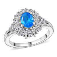 AAA Radiant Ember Garnet, White Zircon Ring in Rhodium Over Sterling Silver (Size 10.0) 2.35 ctw