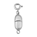 Rhodium Over Sterling Silver 14*6MM Magetic Lock with 5.5mm Spring Ring Lock - Sticky add to cart bar