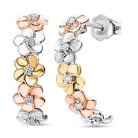 Luxuriant Lab Grown Diamond (G-H, SI) Earrings in Sterling Silver 0.15 ctw