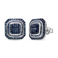 D’Joy Blue Diamond 1.00 ctw Stud Earrings in Rhodium Over Sterling Silver - Sticky add to cart bar
