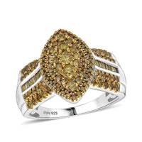 D'Joy Diamond Marquise Cluster Ring in Sterling Silver