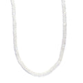 Rainbow Moonstone Moonlit Whisper Beaded 52.00 ctw Necklace 18 Inches in Rhodium Over Sterling Silver - Sticky add to cart bar