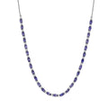 D'Joy Catalina Iolite and Moissanite 6.00 ctw Starlit Strand Necklace in Rhodium Over Sterling Silver 18 Inches - Sticky add to cart bar