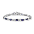 D'Joy Catalina Iolite and Premium Malagasy Moonstone 9.60 ctw Bracelet in Rhodium Over Sterling Silver (7.25 In) (Del. in 10-12 Days) - Sticky add to cart bar