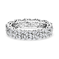 D'Joy Diamond 1.00 ctw Band Ring in Rhodium Over Sterling Silver (Size 8.0)