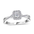 Luxuriant Lab Grown Diamond (G-H, SI) Ring in Sterling Silver 0.25 ctw - Sticky add to cart bar
