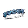 Luxuriant Lab Grown Blue Diamond (SI) Ring in Rhodium Over Sterling Silver (Size 10.0) 2.00 ctw - Sticky add to cart bar