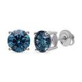 Luxuriant Lab Grown Blue Diamond (IR) VS 4.00 ctw Stud Earrings in 950 Platinum - Sticky add to cart bar