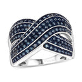 D’Joy Blue Diamond (IR) 0.75 ctw Ring in Rhodium Over Sterling Silver (Size 10.0) - Sticky add to cart bar
