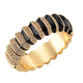 Simulated Diamond Enameled Eternity Ring in Goldtone (Size 10.0) - Sticky add to cart bar