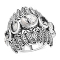 D’joy Artisan Crafted White Buffalo Ring in Sterling Silver (Size 10.0) 5.00 ctw - Sticky add to cart bar