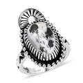 D’joy Artisan Crafted White Buffalo Ring in Sterling Silver (Size 10.0) 6.70 ctw - Sticky add to cart bar