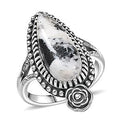 D’joy Artisan Crafted White Buffalo Ring in Sterling Silver (Size 10.0) 6.10 ctw - Sticky add to cart bar