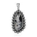 D'Joy Artisan Crafted White Buffalo 6.20 ctw Pendant without Chain in Sterling Silver - Sticky add to cart bar