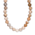 Multi Color Fossil Coral 425.00 ctw Beaded Necklace in Platinum Bond 18 Inches - Sticky add to cart bar