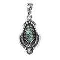 D'Joy Artisan Crafted Whispering Web Turquoise and White Buffalo 3.30 ctw Pendant without Chain in Sterling Silver - Sticky add to cart bar
