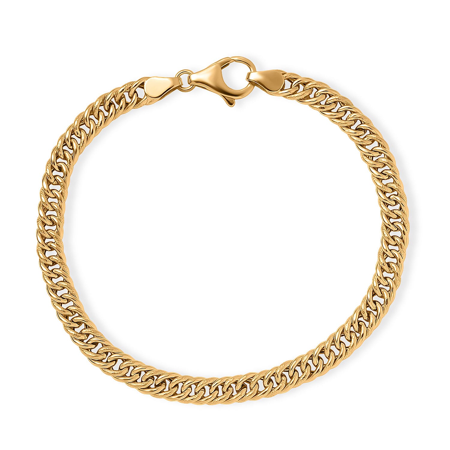 Luxoro Classic Curb Forever Chain Bracelet in 10K Yellow Gold (7.25 In) 4.10 Grams