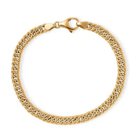 Luxoro Classic Curb Forever Chain Bracelet in 10K Yellow Gold (7.25 In) 4.10 Grams
