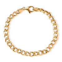 Luxoro Interlink Chain Bracelet in 10K Yellow Gold (7.25 In) 3.76 Grams