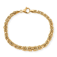10K Yellow Gold Graduated Byzantine Legacy Chain Bracelet (7.25 In) 5.56 Grams