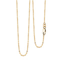 10K Yellow Gold Rolo Brill Linked in Love Chain Necklace 18 Inches 1.26 Grams - Sticky add to cart bar