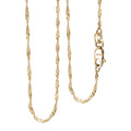 Singapore Link Spiraling Twisting Chain Necklace in 10K Yellow Gold 1.21 Grams 18 Inches - Sticky add to cart bar