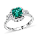 Certified & Appraised Rhapsody 950 Platinum AAAA Lagoon Tourmaline, Diamond (E-F, VS) (0.41 cts) Ring (Size 10.0) (5.64 g) 2.00 ctw - Sticky add to cart bar