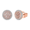 D’Joy Natural Pink and White Diamond 0.50 ctw Blooming Flower Earrings in 18K Vermeil Rose Gold Over Sterling Silver - Sticky add to cart bar