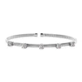Luxuriant Lab Grown Blue Diamond (IR) (VS) 1.25 ctw Cuff Bracelet in 10K White Gold (7.25 In) - Sticky add to cart bar