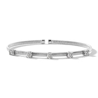 Luxuriant Lab Grown Blue Diamond (IR) (VS) 1.25 ctw Cuff Bracelet in 10K White Gold (7.25 In)