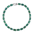 Luxoro 10K White Gold Premium Brazilian Emerald Bracelet (7.25 In) (4.75 g) 13.36 ctw - Sticky add to cart bar
