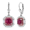 D'Joy Premium Niassa Ruby (FF) and Multi Gemstone 5.10 ctw Earrings in Rhodium Over Sterling Silver - Sticky add to cart bar