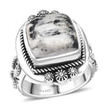 D'Joy Artisan Crafted White Buffalo 8.25 ctw Ring in Sterling Silver - Sticky add to cart bar