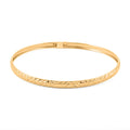 14K YG Over Sterling Silver Figaro Link Bangle Bracelet (7.75 In) (4 g) - Sticky add to cart bar