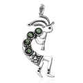 D'Joy Artisan Crafted Whispering Web Turquoise 2.20 ctw Kokopelli Pendant without Chain in Sterling Silver - Sticky add to cart bar