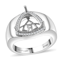 Rhapsody Diamond E-F VS 0.20 ctw Mounting Ring in 950 Platinum 13g
