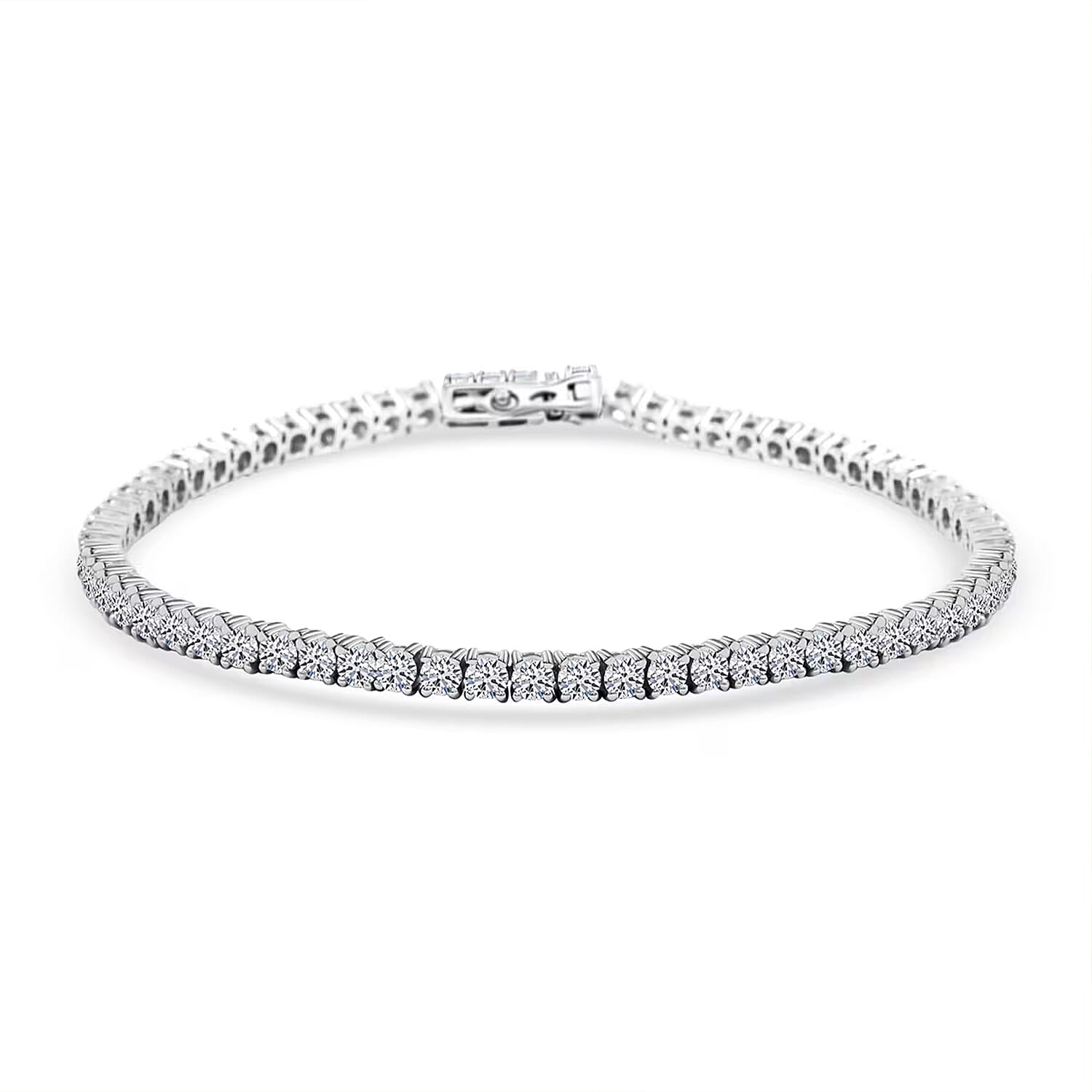 950 Platinum Luxuriant Lab Grown Diamond G VS 4.00 ctw Tennis Bracelet (7.25 In) 12.80 Grams