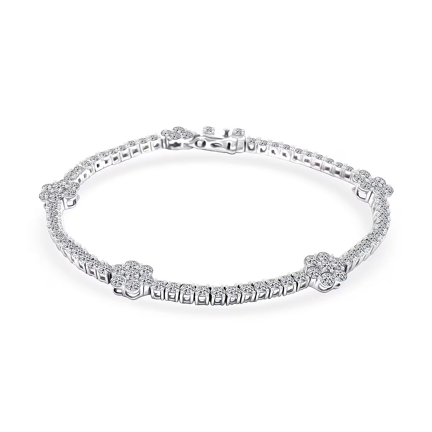 NY CLOSEOUT 950 Platinum Luxuriant Lab Grown Diamond (VVS - EF) Bracelet (13.35 g) (7.25 In) 5.25 ctw