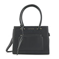 Cee Klein Black Faux Leather Shoulder Bag with Top Zipper - Sticky add to cart bar