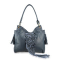 La Marey Brown Genuine Leather Macrame Flap Tote Bag - Sticky add to cart bar