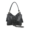 La Marey Brown Genuine Leather Macrame Flap Tote Bag - Sticky add to cart bar